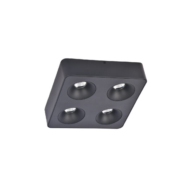 Inlight Downlight Mounted σποτ 4*8W 3CCT σε μαύρη απόχρωση (X00290B) - Image 2