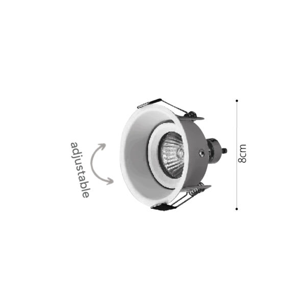 Inlight Downlight σποτ GU10 σε λευκή απόχρωση (X0010-White) - Image 2