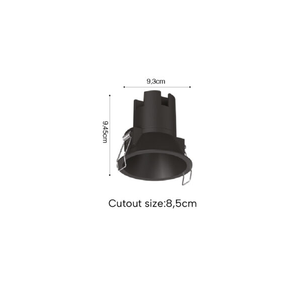 Inlight Downlight σποτ 10W 3CCT σε μαύρη απόχρωση (X00250B) - Image 4
