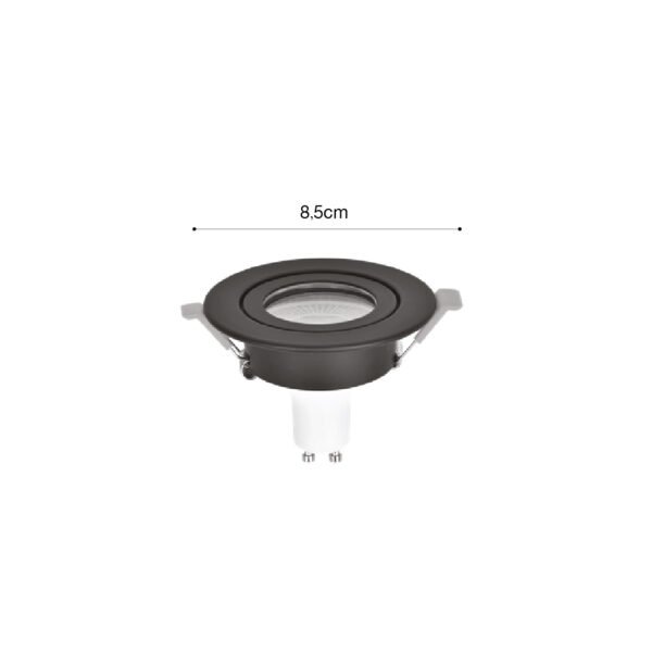 Inlight Downlight σποτ GU10 σε μαύρη απόχρωση (X00350B) - Image 3