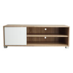Έπιπλο τηλεόρασης Ellon pakoworld μελαμίνης sonoma-λευκό 120x40x41εκ. - Image 3