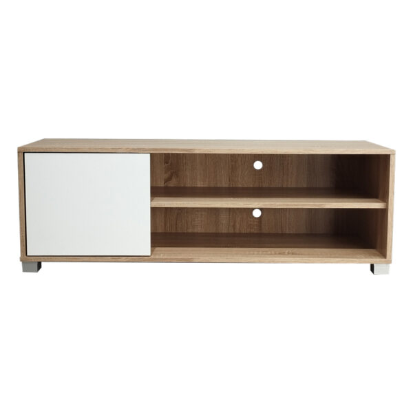 Έπιπλο τηλεόρασης Ellon pakoworld μελαμίνης sonoma-λευκό 120x40x41εκ. - Image 3