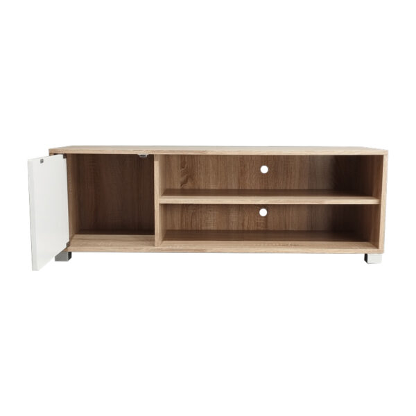 Έπιπλο τηλεόρασης Ellon pakoworld μελαμίνης sonoma-λευκό 120x40x41εκ. - Image 4