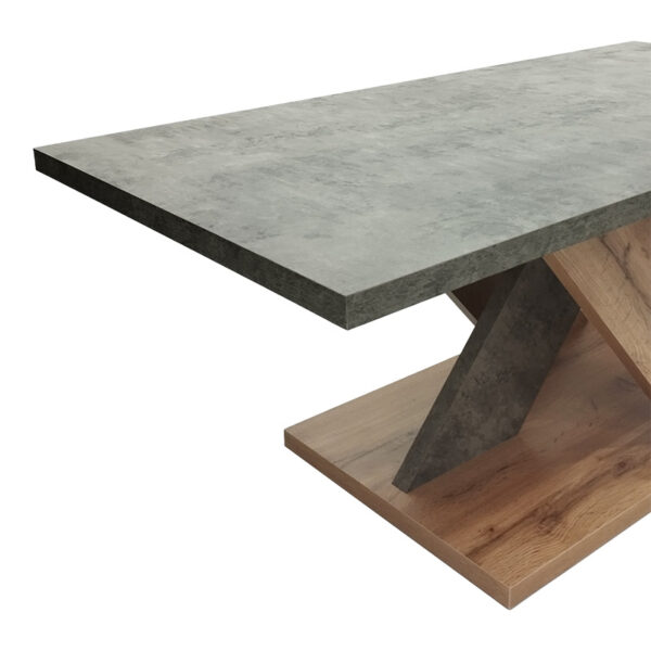 Τραπέζι σαλονιού Solange pakoworld σε γκρι-sonoma απόχρωση 110x55x47.5εκ - Image 4