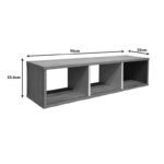 Ραφιέρα τοίχου Flevior pakoworld σε sonoma με λευκή απόχρωση 90x22x25.6εκ - Image 4