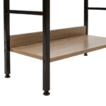 Βιβλιοθήκη- Ραφιέρα Ramon pakoworld φυσικό-μαύρο 60x28x125,5εκ - Image 6