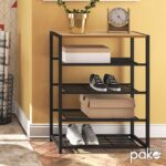 Παπουτσοθήκη Ramon pakoworld 12 ζευγών φυσικό-μαύρο 63x30x83εκ - Image 2