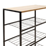 Παπουτσοθήκη Ramon pakoworld 12 ζευγών φυσικό-μαύρο 63x30x83εκ - Image 4