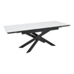 Τραπέζι Rogemi pakoworld sintered stone -γκρι mdf-μαύρο μέταλλο 160-200x90x75εκ - Image 2