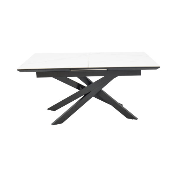 Τραπέζι Rogemi pakoworld sintered stone -γκρι mdf-μαύρο μέταλλο 160-200x90x75εκ - Image 3