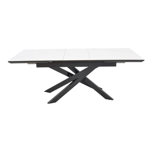 Τραπέζι Rogemi pakoworld sintered stone -γκρι mdf-μαύρο μέταλλο 160-200x90x75εκ - Image 4