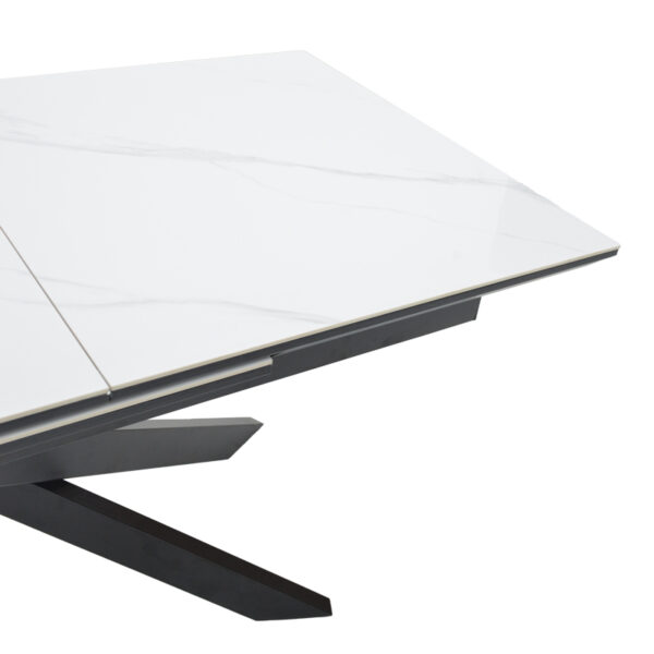 Τραπέζι Rogemi pakoworld sintered stone -γκρι mdf-μαύρο μέταλλο 160-200x90x75εκ - Image 5