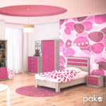 Κρεβάτι παιδικό Looney pakoworld σε χρώμα castillo-ροζ 100x200εκ - Image 2