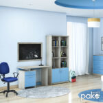 Γραφείο εργασίας Looney pakoworld χρώμα castillo-μπλε 100x55x75εκ - Image 2