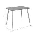 Τραπέζι Cuba pakoworld MDF sonoma-λευκό 70x70x75εκ - Image 4