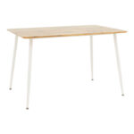 Τραπεζαρία Cuba-Caron pakoworld σετ 5τεμ sonoma-λευκό 120x80x75εκ - Image 5