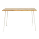 Τραπεζαρία Cuba-Caron pakoworld σετ 5τεμ sonoma-λευκό 120x80x75εκ - Image 6