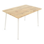 Τραπεζαρία Cuba-Caron pakoworld σετ 5τεμ sonoma-λευκό 120x80x75εκ - Image 7