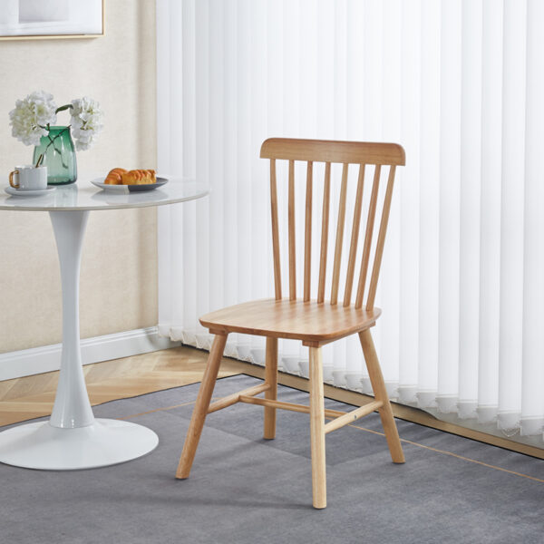 Καρέκλα Melia pakoworld rubberwood σε φυσική απόχρωση 45x51x87εκ - Image 2