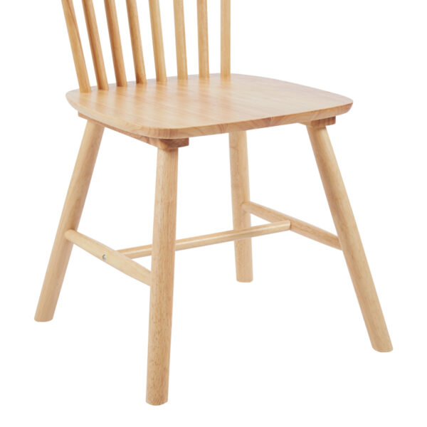 Καρέκλα Melia pakoworld rubberwood σε φυσική απόχρωση 45x51x87εκ - Image 7