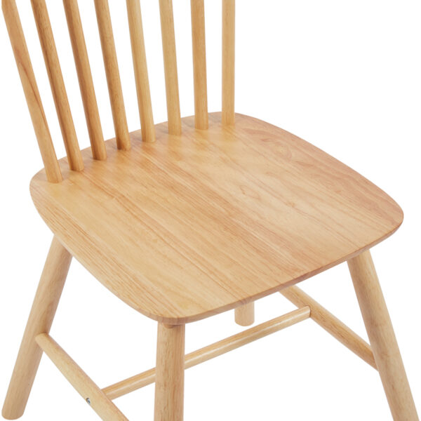 Καρέκλα Melia pakoworld rubberwood σε φυσική απόχρωση 45x51x87εκ - Image 8