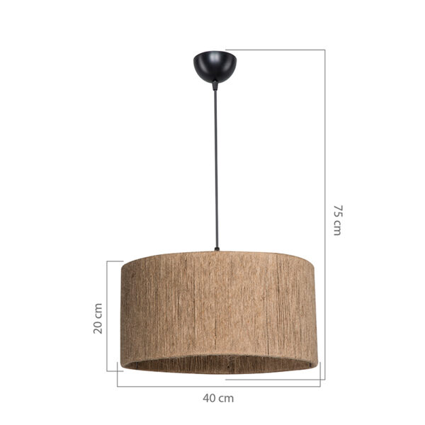Φωτιστικό οροφής μονόφωτο PWL-1184 pakoworld Ε27 καφέ Φ40x20εκ - Image 4