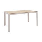 Τραπεζαρία Zacreta-Nares σετ 5τεμ pakoworld λευκό-φυσικό 140x80x72.5εκ - Image 5