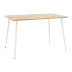 Τραπεζαρία Cuba-Parker pakoworld σετ 5τεμ sonoma-λευκό 120x80x75εκ - Image 5