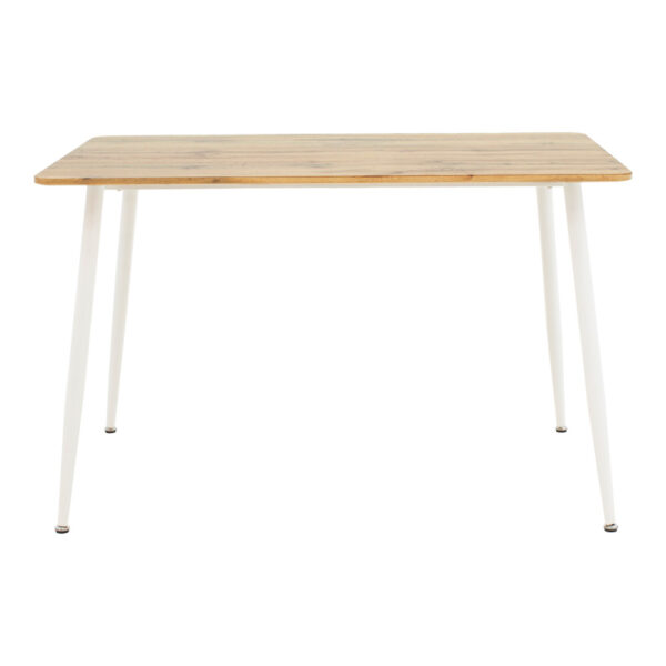 Τραπεζαρία Cuba-Parker pakoworld σετ 5τεμ sonoma-λευκό 120x80x75εκ - Image 6