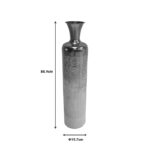 Διακοσμητικό βάζο δαπέδου Goro Inart μέταλλο σε λευκή και ροζ χρυσή απόχρωση Φ19.7x88.9εκ - Image 2