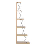 Βιβλιοθήκη mini Tars pakoworld  sonoma-μαύρο 50x22x150εκ - Image 3