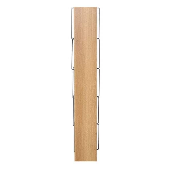 Βιβλιοθήκη mini Tars pakoworld  sonoma-μαύρο 50x22x150εκ - Image 4