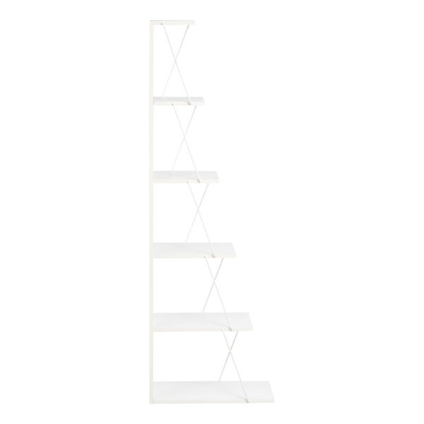 Βιβλιοθήκη mini Tars pakoworld λευκό 50x22x150εκ - Image 3