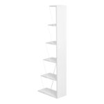 Βιβλιοθήκη mini Tars pakoworld λευκό 50x22x150εκ - Image 4