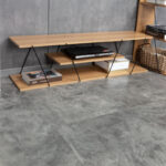 Έπιπλο τηλεόρασης Tars pakoworld sonoma-μαύρο 120x30x33εκ - Image 3