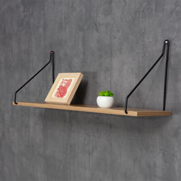 Ραφιέρα τοίχου Tars pakoworld sonoma-μαύρο 72x20x27εκ - Image 3