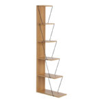 Βιβλιοθήκη mini Tars pakoworld sonoma-μαύρο 130x22x146εκ - Image 3