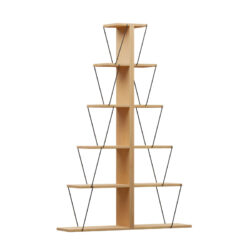 Βιβλιοθήκη mini Tars pakoworld sonoma-μαύρο 130x22x146εκ