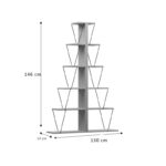 Βιβλιοθήκη mini Tars pakoworld sonoma-μαύρο 130x22x146εκ - Image 4