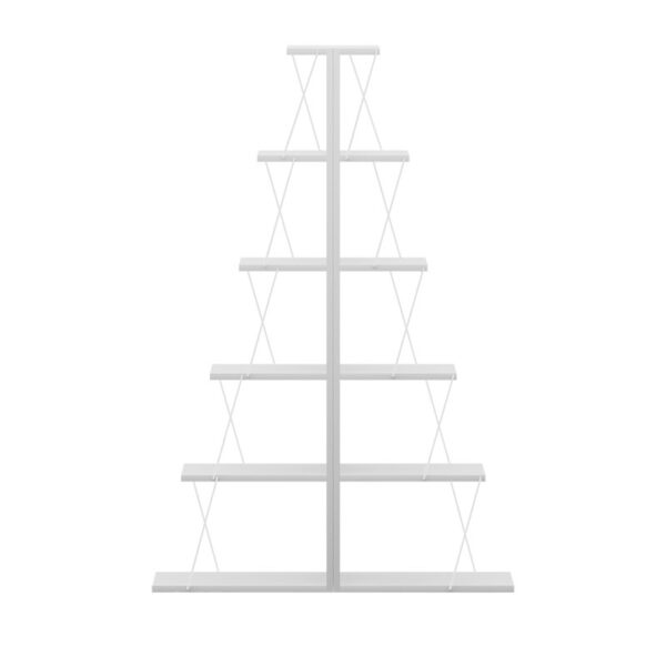 Βιβλιοθήκη mini Tars pakoworld λευκό 130x22x146εκ - Image 2