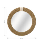 Καθρέπτης Rope pakoworld φυσικό 60x2x60εκ - Image 3