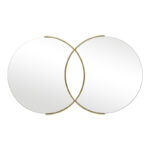 Καθρέπτης διπλός Miryata pakoworld μέταλλο σε χρυσή απόχρωση 105x3x60εκ