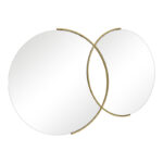 Καθρέπτης διπλός Miryata pakoworld μέταλλο σε χρυσή απόχρωση 105x3x60εκ - Image 3