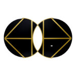 Καθρέπτης διπλός Miryata pakoworld μέταλλο σε χρυσή απόχρωση 105x3x60εκ - Image 4