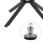 Tραπέζι Lydia pakoworld MDF επεκτεινόμενο καρυδί-μαύρο 120-160x120x79εκ - Image 9