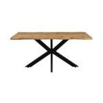 Tραπέζι Gilman pakoworld MDF sonoma-μαύρο 150x90x75εκ - Image 2