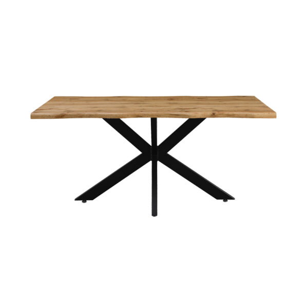 Tραπέζι Gilman pakoworld MDF sonoma-μαύρο 150x90x75εκ - Image 2