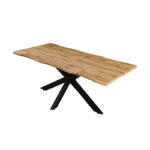 Tραπέζι Gilman pakoworld MDF sonoma-μαύρο 150x90x75εκ - Image 3