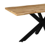 Tραπέζι Gilman pakoworld MDF sonoma-μαύρο 150x90x75εκ - Image 4