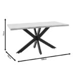 Tραπέζι Gilman pakoworld MDF sonoma-μαύρο 150x90x75εκ - Image 6